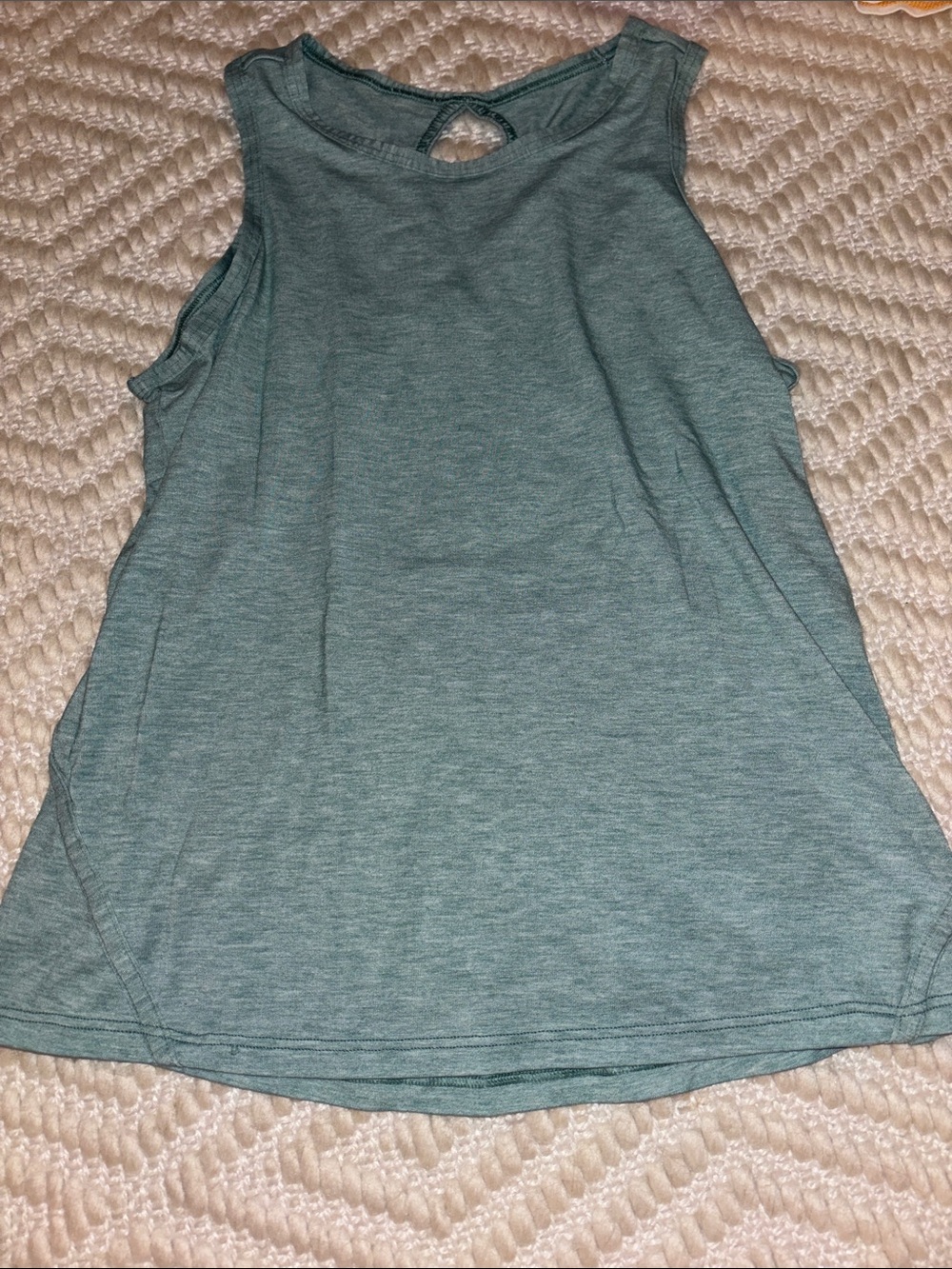 Athleta Girls' Teal Sleeveless Keyhole Tank